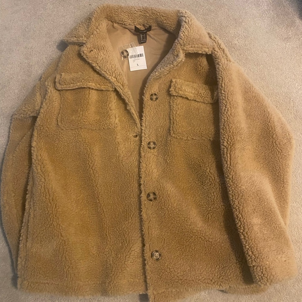 Forever 21 fuzzy jacket size Large